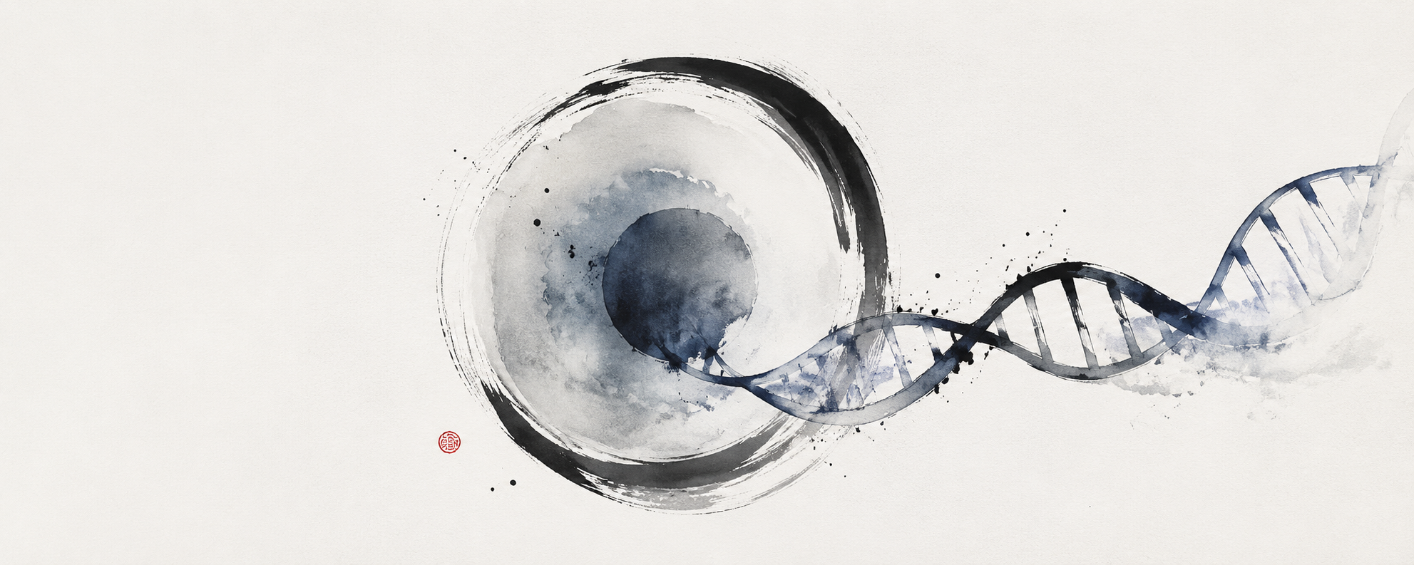 Abstract cellular structures evoking the foundations of single-cell sequencing.